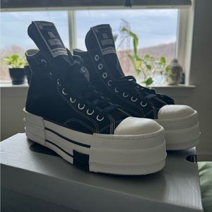 Rick Owen’s + Converse + DRKSHDW TURBODRK Chuck 70 canvas high-top platform